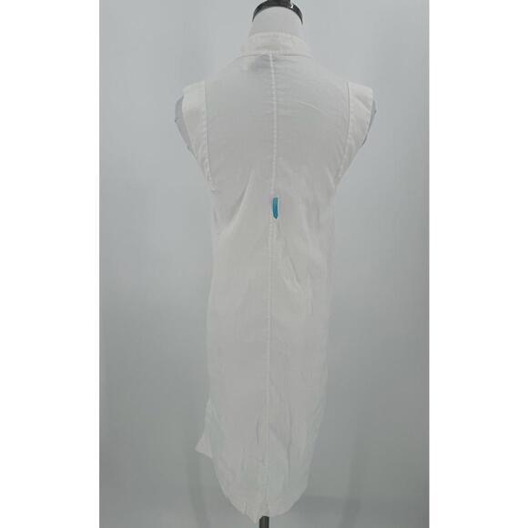 Zero + Maria Cornejo White Sleeveless Button Shift Tunic Dress Sz 2 - Picture 7 of 10